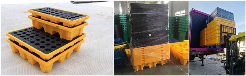 Anti spill pallets