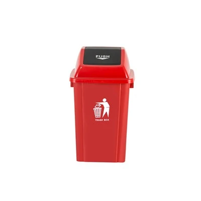 HDPE Medical Red Swing vāka atkritumu tvertne